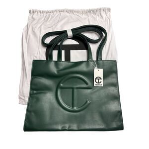 New Telfar Medium Shopping Shopper Bag Dark Olive Green
